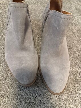 Lucky Brand Gray Suede Ankle Booties